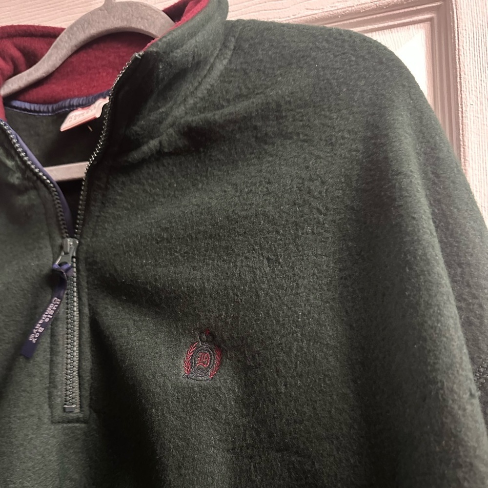 vintage Bugle Boy green fleece quarter-zip pullover size XXL - Picture 3 of 14